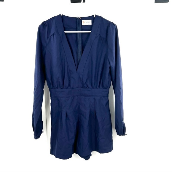 L’Atiste blue long sleeve shirt romper M - Picture 1 of 9